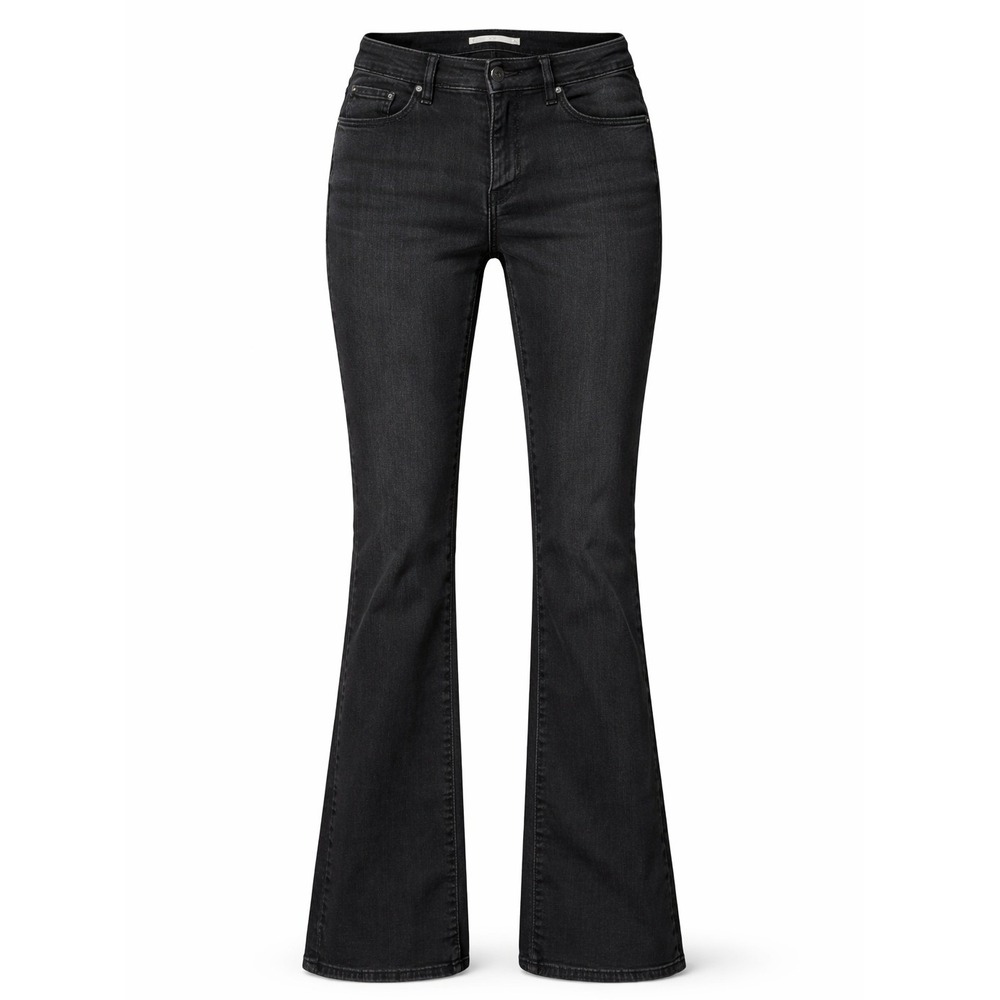 Levi's Curvy Bootcut‎ Jeans Women 31 Black Faded Stretch WaterLess 57970-0015